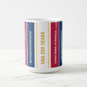 Mug USA 250 Years Semiquincentennial Patriotic Stripes (Centre)