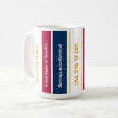 Mug USA 250 Years Semiquincentennial Patriotic Stripes (Devant gauche)