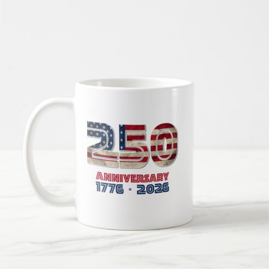 Mug USA 250th Anniversary American Patriotic Gift (Gauche)