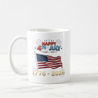 Mug USA 4th of July 1776-2026 Patriotic Flag Firework