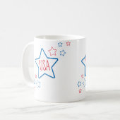 Mug Usa Americana Fourth Of July Shooting Stars (Devant gauche)