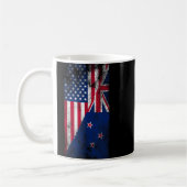 Mug Usa & New Zealand Flags - Us Of America Kiwi, (Gauche)