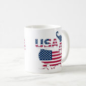 Mug USA Carte Drapeau Parti Républicain Eléphant Polit (Devant droit)
