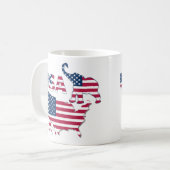 Mug USA Carte Drapeau Parti Républicain Eléphant Polit (Devant gauche)