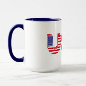 Mug USA, design patriotique, (Gauche)