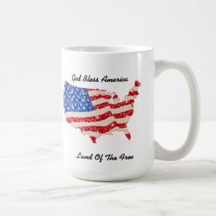 Mug USA Drapeau Dieu bénisse l'Amérique