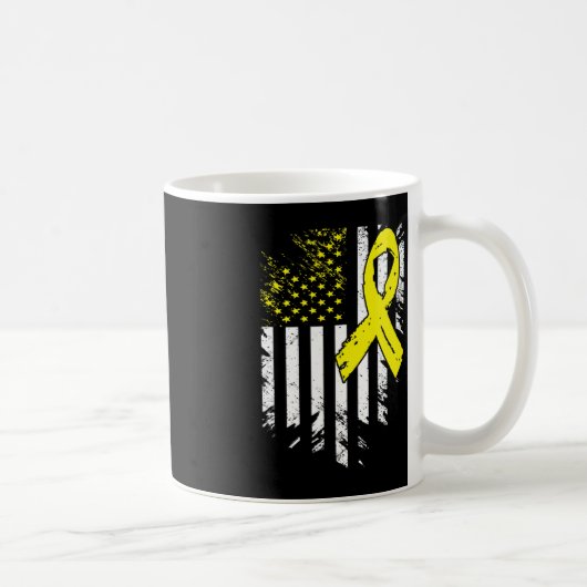 Mug USA Drapeau Enfance Sensibilisation au cancer Sout (Droite)