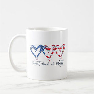 Mug USA Drapeau Patriotique Coeurs 4 juillet Sweet Lan