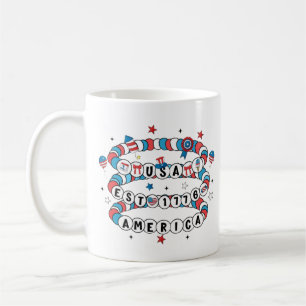 Mug USA EST 1776 Beaded America Design