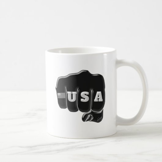 Mug USA Fist Bump avec le drapeau américain (Droite)