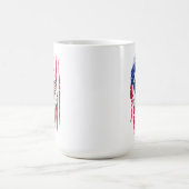 Mug USA Flag And American Bald Eagle Grunge (Centre)