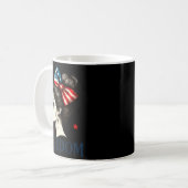 Mug Usa Flag Bow Messy Bun Girls Dom American Flag Pat (Devant gauche)