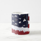Mug USA Flag Paper Mache-Look  (Centre)