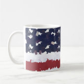 Mug USA Flag Paper Mache-Look  (Gauche)