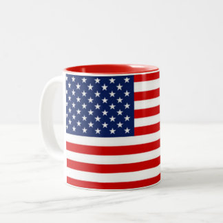Mug USA Flag Tweekleurige Koffiemok