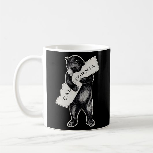 Mug Usa I Love California Art-Retro Cali Bear Hug (Gauche)