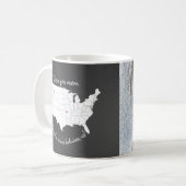 Mug USA Je t'aime plus que les kilomètres qui nous sép (Devant gauche)