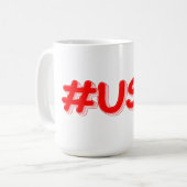 Mug "#USA" Joli design. Commandez dès maintenant (Devant gauche)