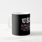 Mug USA Map Etats-Unis Amérique Amérique (Devant gauche)