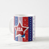 Mug USA Monogram Americana Patriotic (Devant gauche)