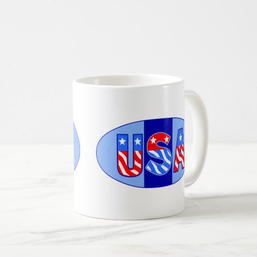 Mug USA Oval (Devant droit)
