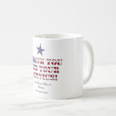 Mug USA Veterans Merci pour votre service (Devant droit)
