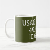Mug USAG Ansbach Latitude Longitude (Gauche)