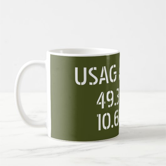 Mug USAG Ansbach Latitude Longitude (Gauche)