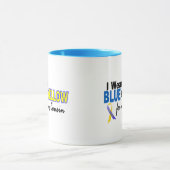 Mug Usage de syndrome de Down I bleu et jaune pour mon (Centre)