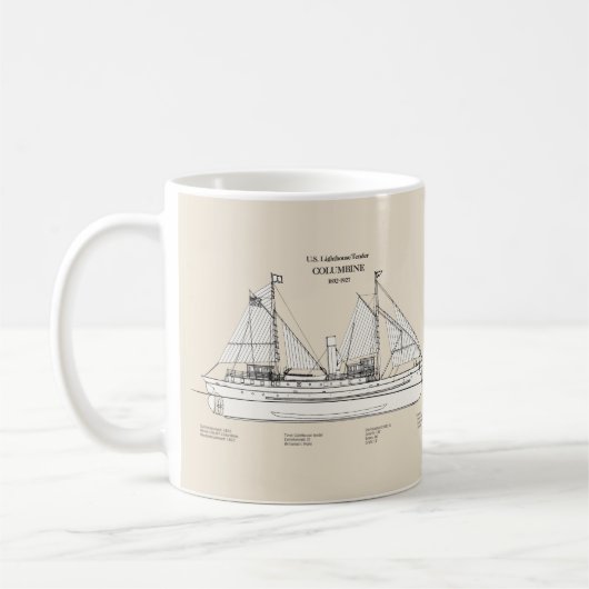 Mug USCG Lighthouse Tender Columbine - SBD (Gauche)
