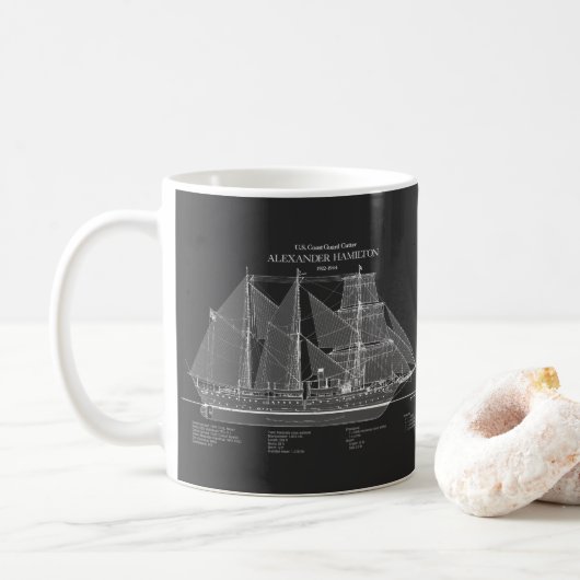 Mug USCGC Alexander Hamilton wix-272 - ABD (Avec donut)