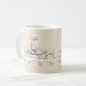 Mug USCGT À feuillage persistant wlb-295 - SBD (Devant gauche)
