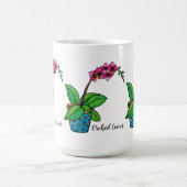 Mug Usine d'orchidée d'aquarelle dans le beau pot (Centre)