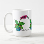 Mug Usine d'orchidée d'aquarelle dans le beau pot (Gauche)