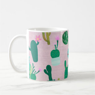 Mug Usines du sud-ouest rustiques roses de cactus de