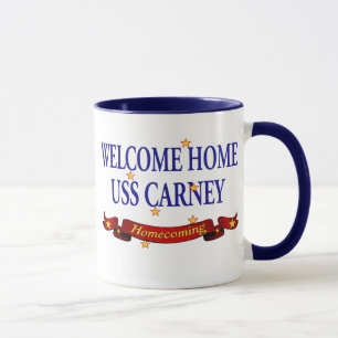Mug USS à la maison bienvenu Carney