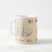 Mug USS Constitution - Plans de conception de navire S (Devant gauche)