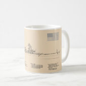 Mug USS Missouri - Plan directeur des navires SD (Devant droit)