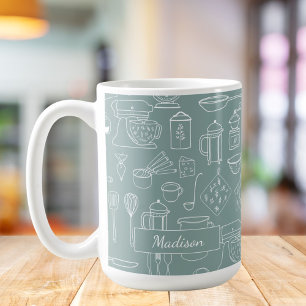 Mug Ustensiles de cuisine de ferme minimaliste moderne
