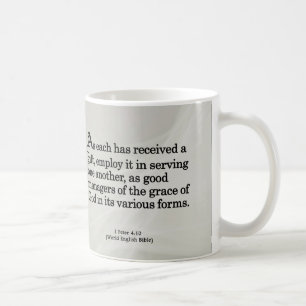 Mug Utilisant des cadeaux de 4h10 de Peter de Dieu 1