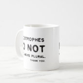 Mug Utilisation d'apostrophe (Devant gauche)
