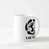 Mug Utiliser moins (Devant droit)