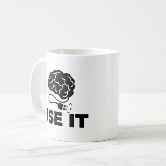 Mug Utilisez-le - Conception de cerveau (Devant gauche)