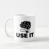 Mug Utilisez-le - Conception de cerveau (Gauche)