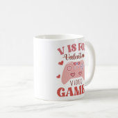Mug V est pour les jeux vidéo (Devant droit)