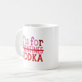 Mug V Est Pour Vodka Funny Valentines Humours Amateurs (Devant gauche)