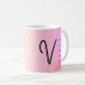 Mug "V" initial (11oz) (Devant droit)