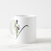 Mug V initial avec Violons Vintages (Devant gauche)