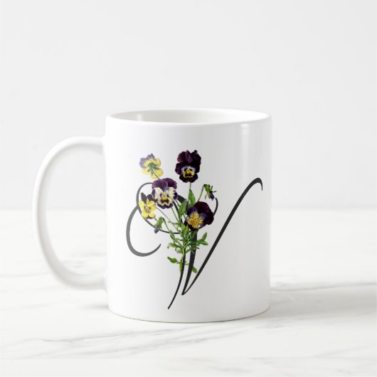 Mug V initial avec Violons Vintages (Gauche)