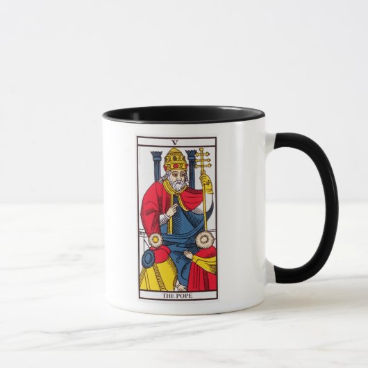 Mug V le pape, carte de tarot (Droite)